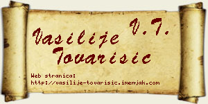 Vasilije Tovarišić vizit kartica
